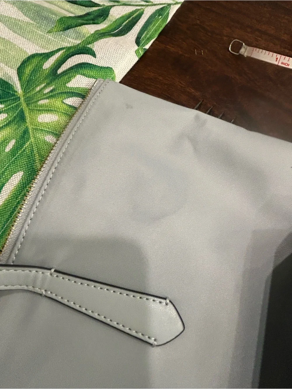 kate spade gray nylon zip-top tote “Kitt” Large